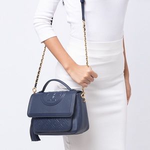 Tory Burch Fleming Satchel full set